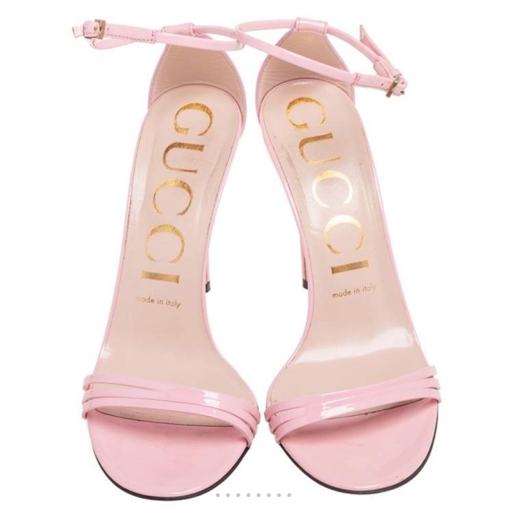 Gucci Pink Patent Leather Ankle Strap Sandals Size 39 ๐ - Picture 2 of 16